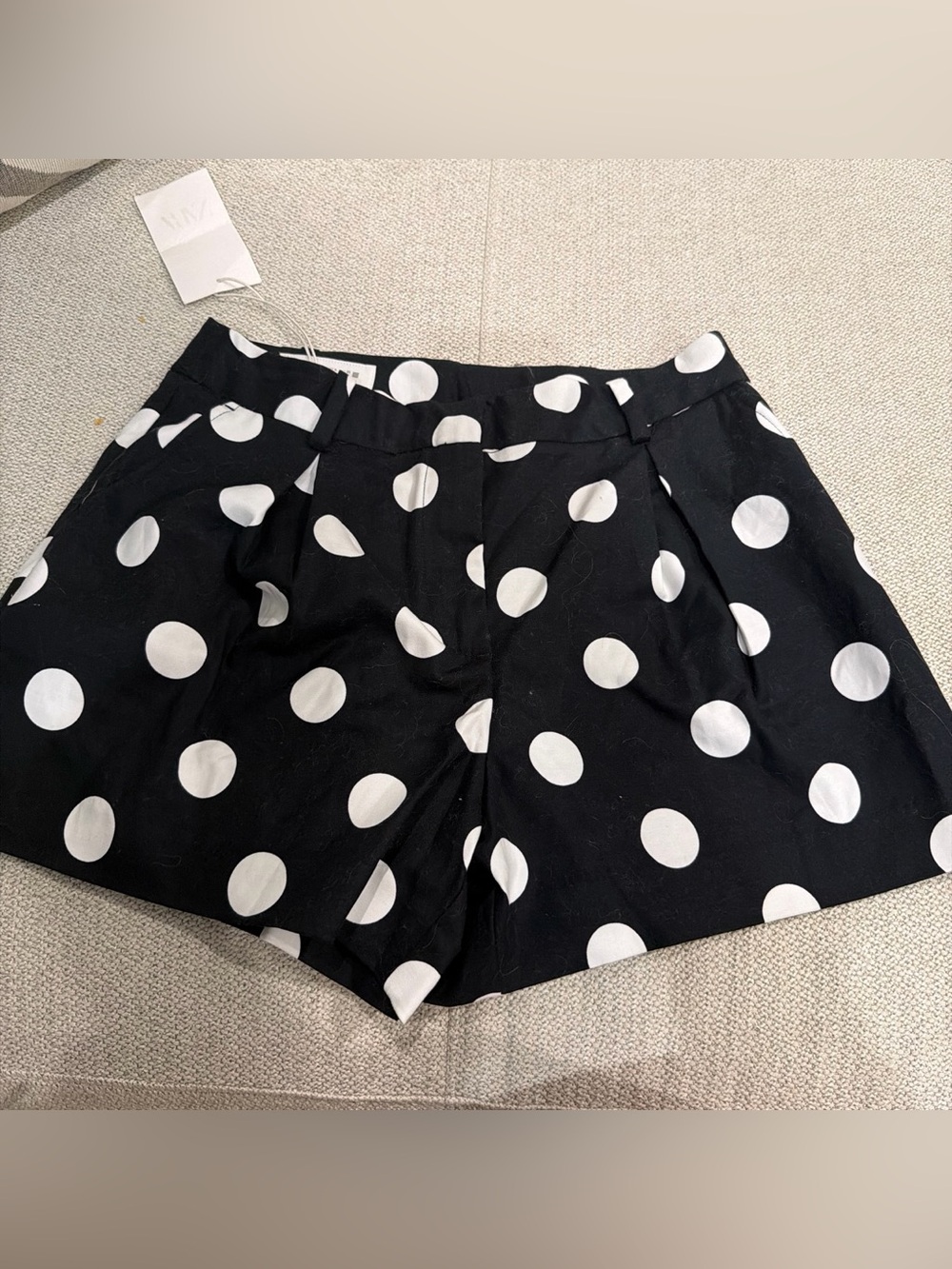 Women's Black & White Polka Dot Shorts